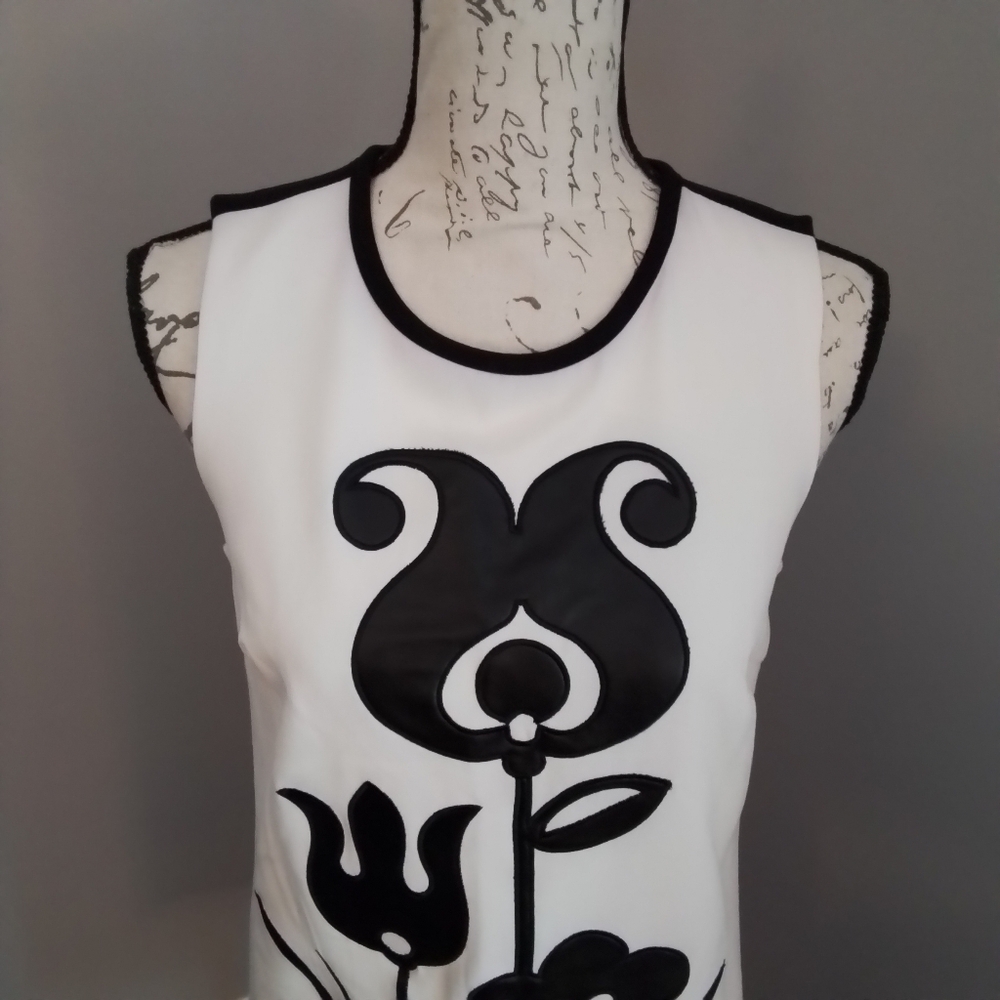 Victoria Beckham for Target Black & White Tulip Floral Print Shift Dress - S - Picture 6 of 12